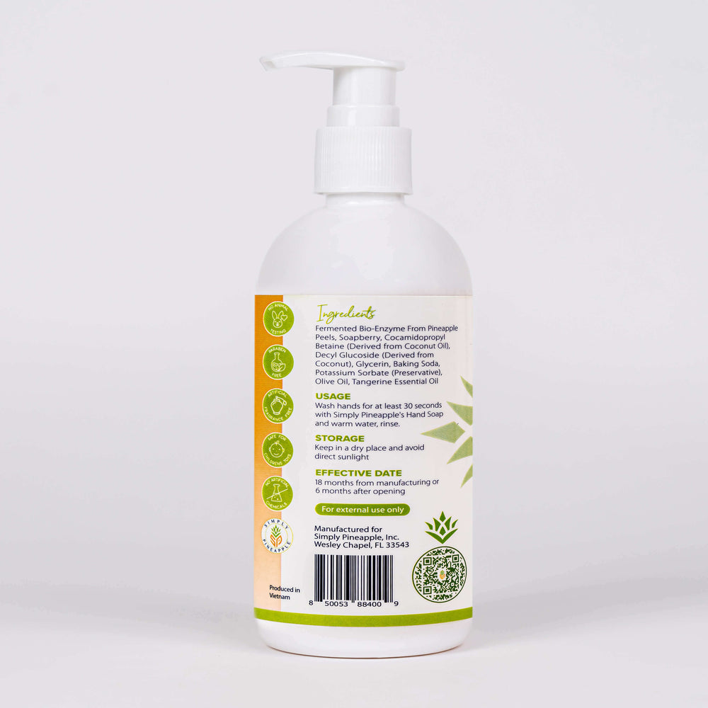 
                  
                    Plant-Based Pineapple Enzyme Liquid Hand Soap - Tangerine-Pineapple Scent (4-Pack)
                  
                