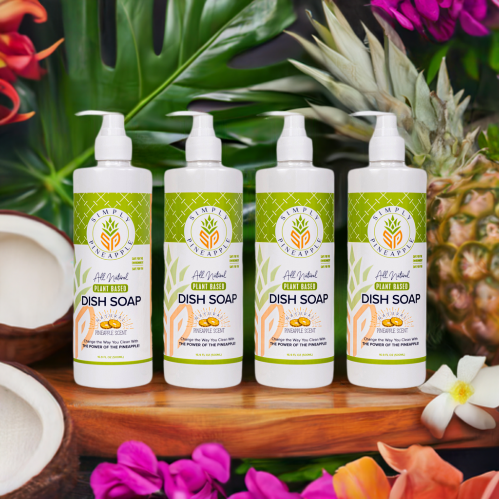 
                  
                    Plant-Based Pineapple Enzyme Liquid Dish Soap - Natural Pineapple Scent (4-Pack)
                  
                